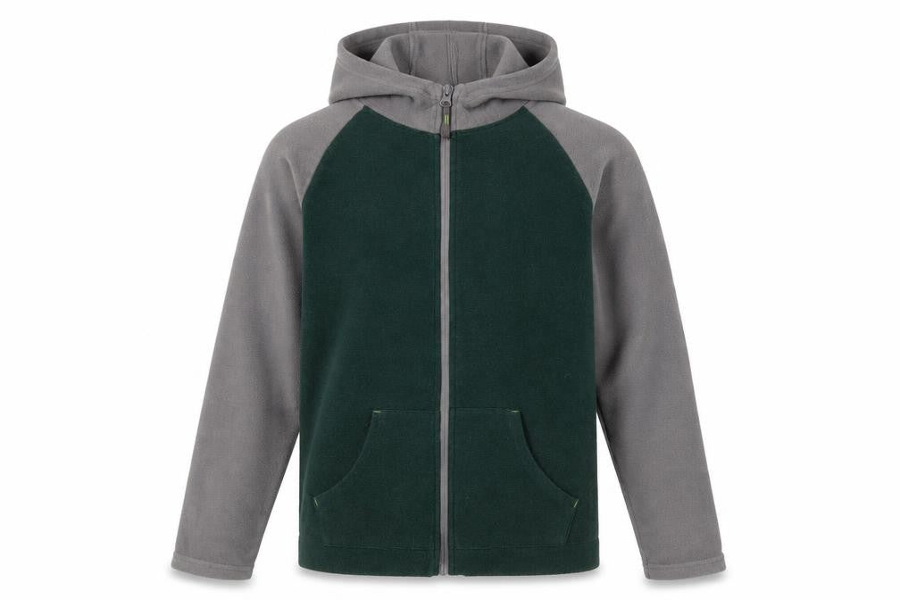 Mountain Warehouse Boys Full Zip Hoodie Green Grey 11-12 Years