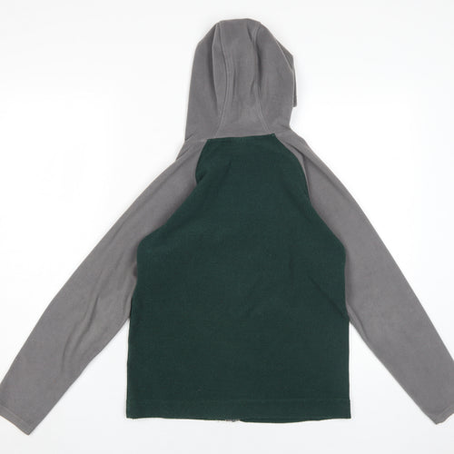 Mountain Warehouse Boys Full Zip Hoodie Green Grey 11-12 Years