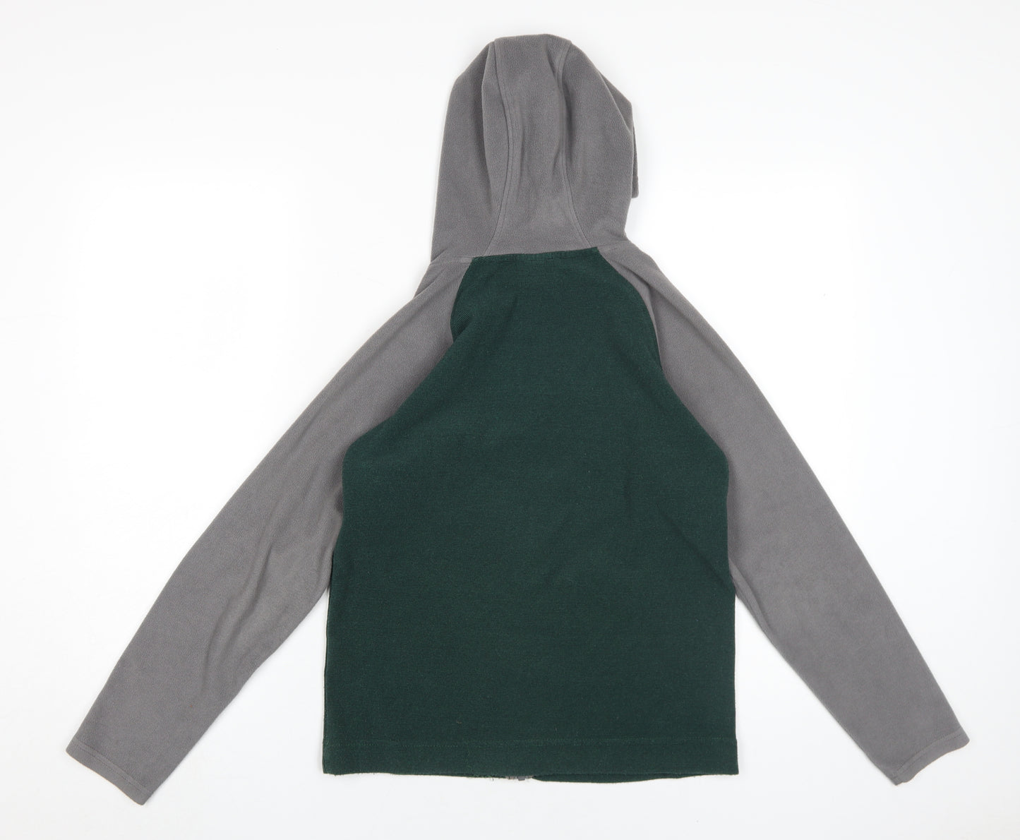 Mountain Warehouse Boys Full Zip Hoodie Green Grey 11-12 Years