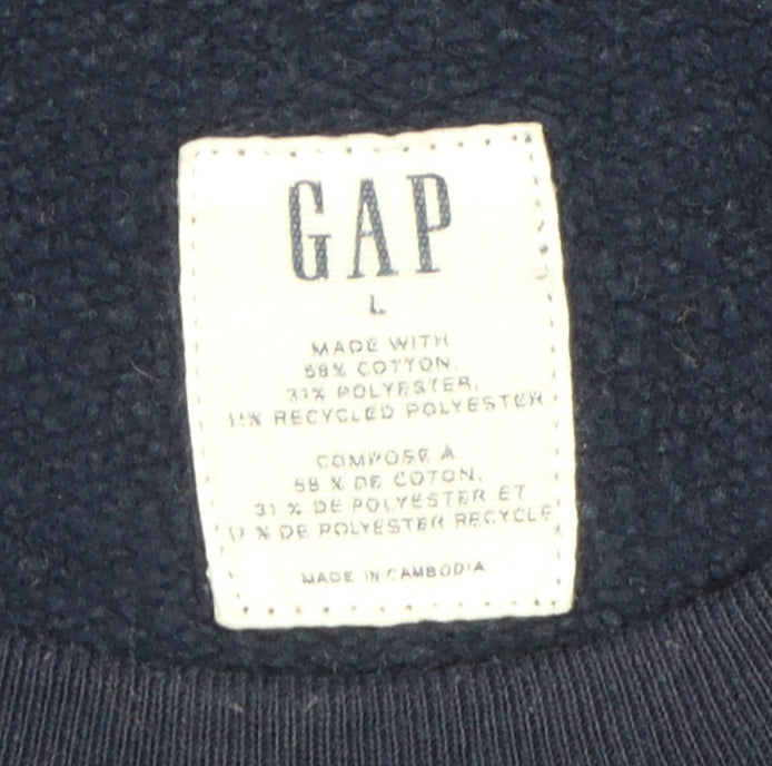 GAP Men's Blue Pullover Sweatshirt - L