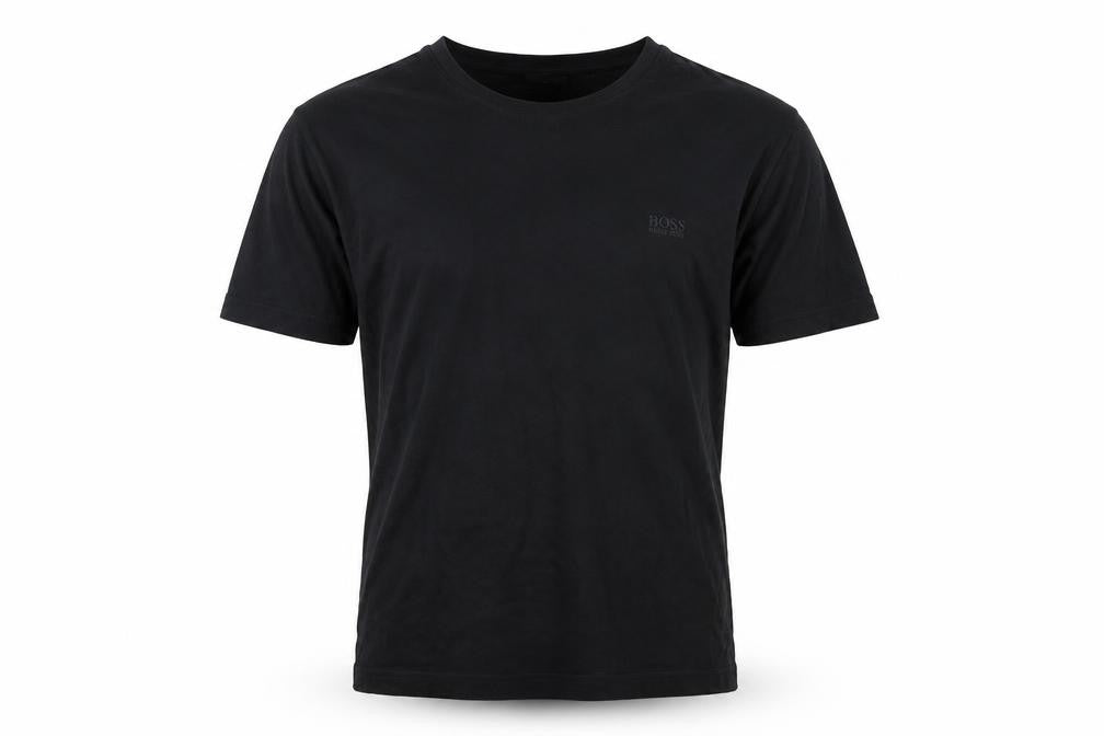 Front view of Hugo Boss Men's Black XL Regular Fit T-Shirt