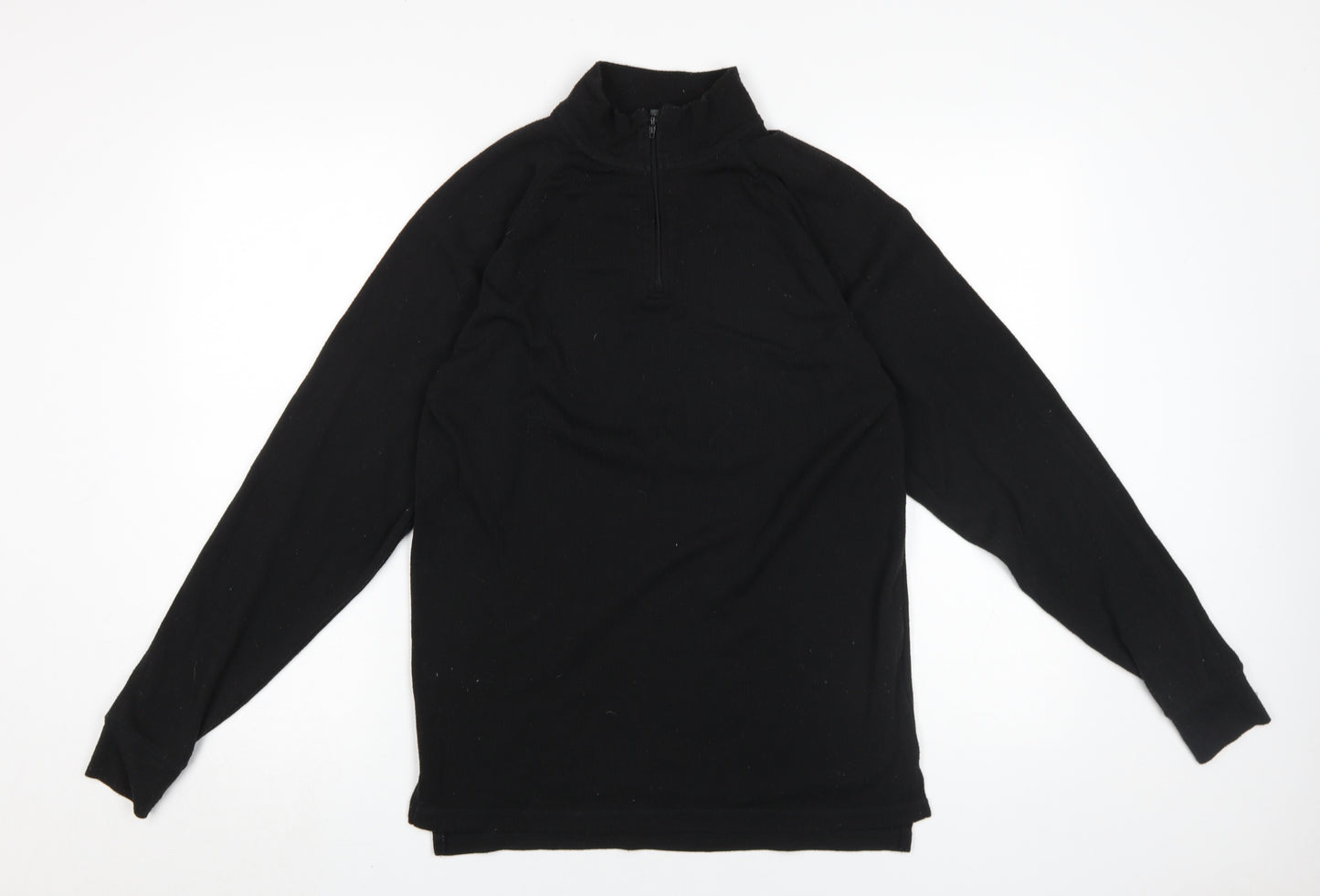 Trespass Unisex Black M Lightweight 1/4 Zip Sweatshirt