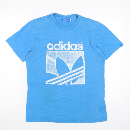 Adidas Men’s Blue Graphic Logo T-Shirt Medium