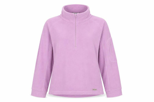 Front view of Outdoorscene Women's Purple Fleece Pullover, size 14-16