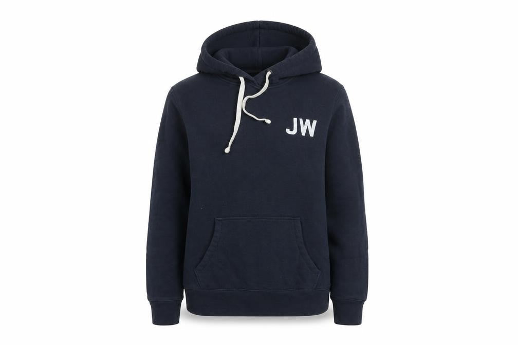 Front view of Jack Wills Women's Blue Hoodie, size 10, Pullover