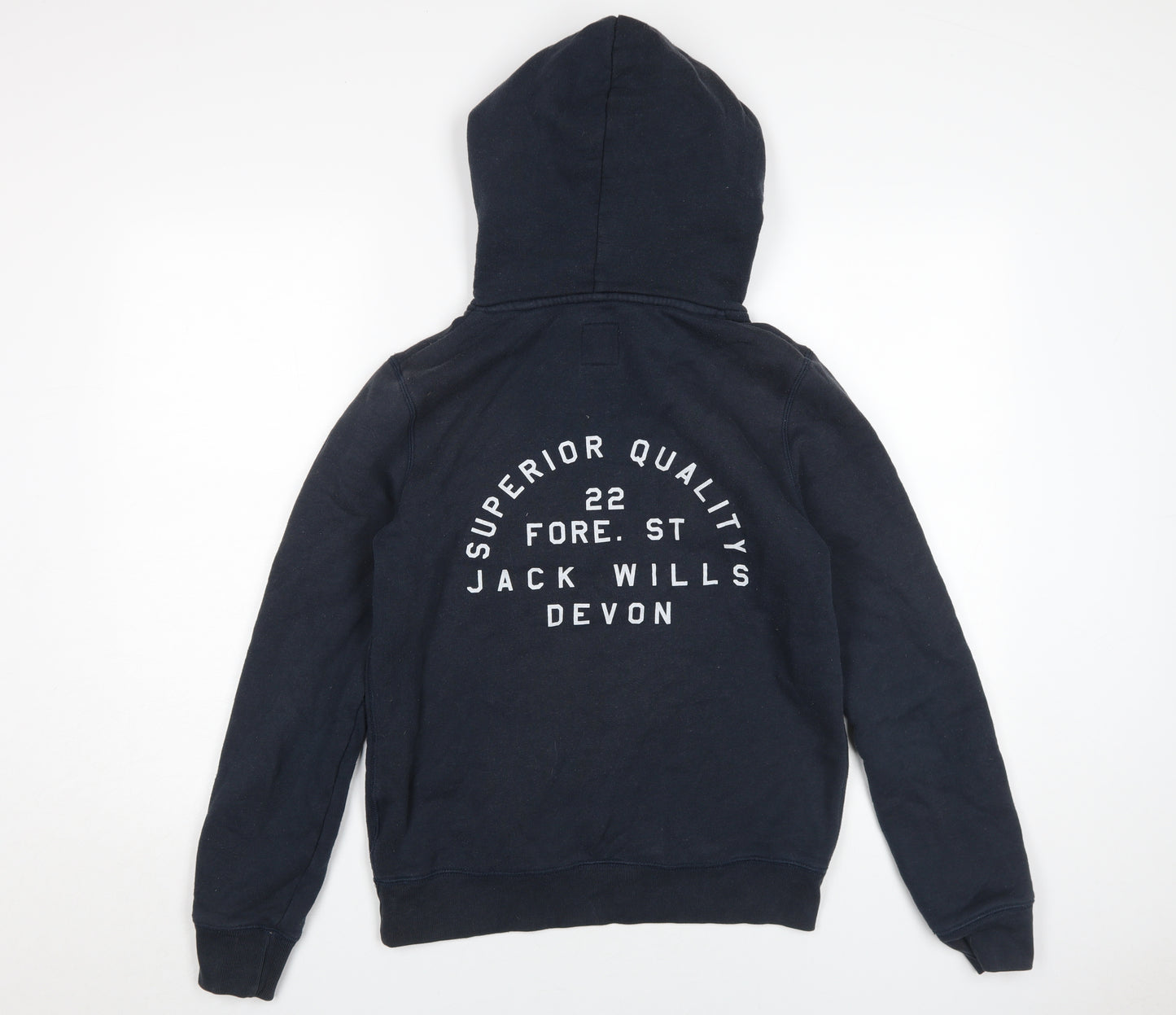 Jack Wills Women's Blue Hoodie Size 10 Pullover
