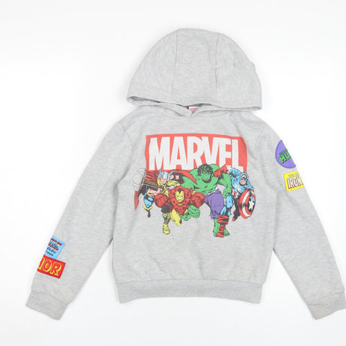 Marvel Boys Grey Pullover Hoodie 9-10 Years