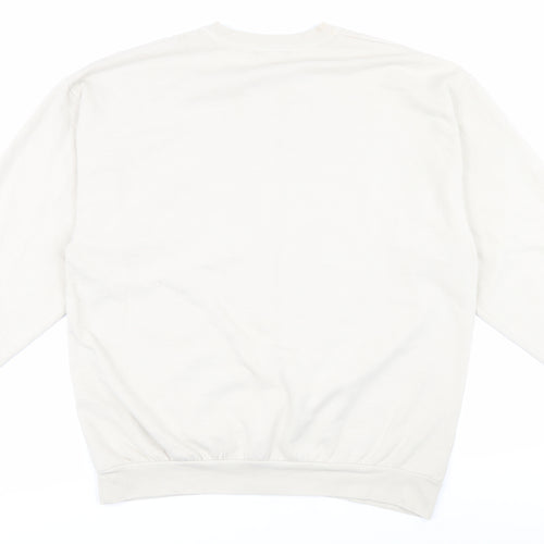 Topman Men's Beige Logo Sweatshirt M Pullover