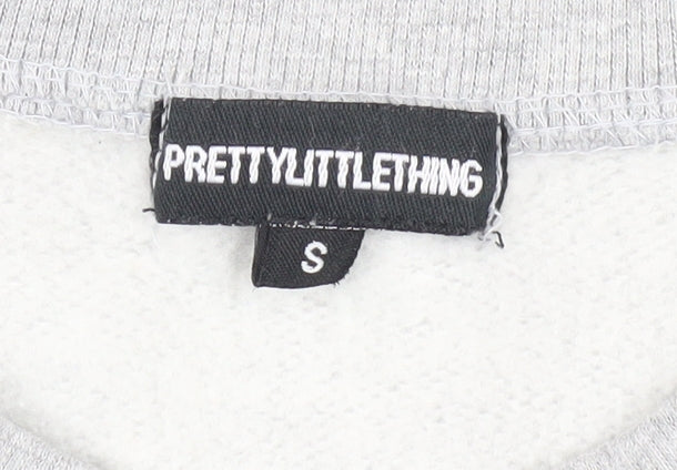 Pretty Little Thing Women's Grey Pullover Jumper S