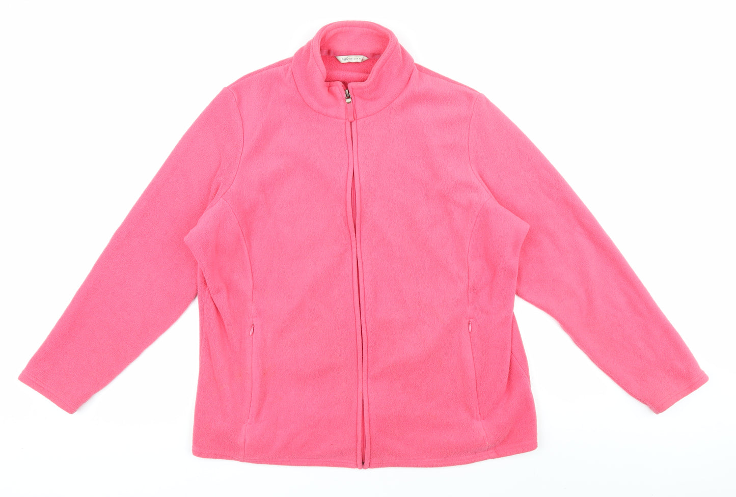 Marks and Spencer Women's Pink Fleece Jacket Size 22