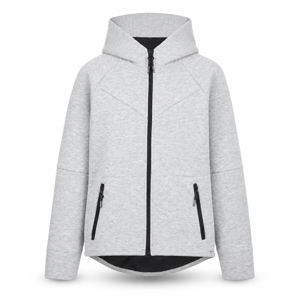 Front view of Urban NXT boys’ grey hooded track jacket - 10 years