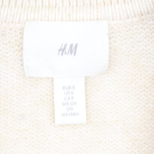 H&M Women's Black Striped Pullover Jumper, Size S