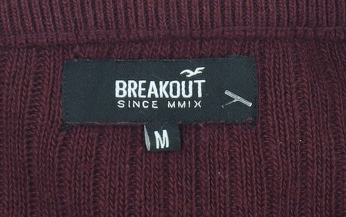 Breakout Men's Red Knit Pullover Jumper M