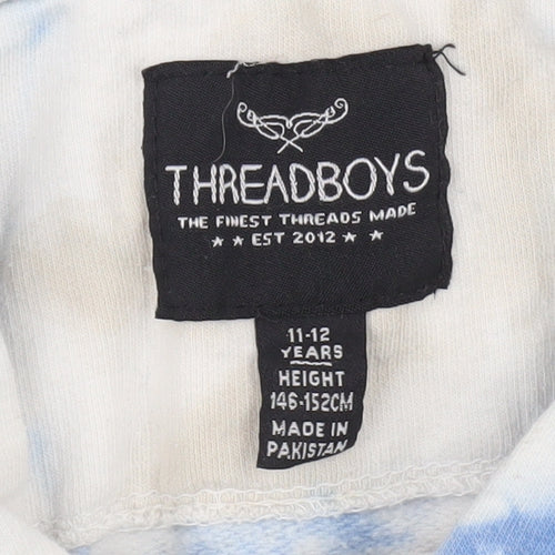 Threadboys Boys Blue Tie-Dye Hoodie Pullover 11-12 Years