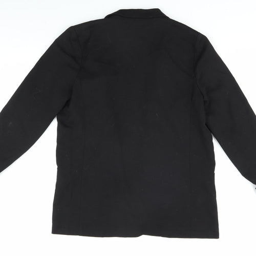 H&M Women's Black Blazer Size 10 Lined Regular Fit
