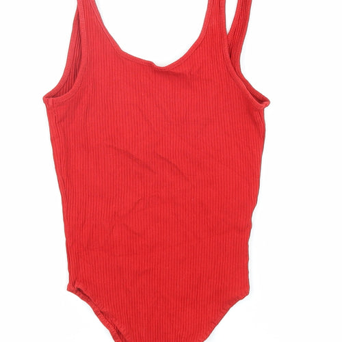 Pull & Bear Women's Red XS Sleeveless Bodysuit