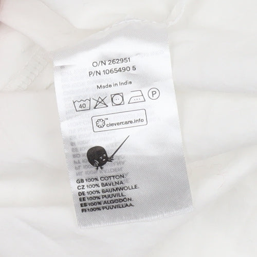 Monki Women’s White Cotton A-Line Puff Sleeve Dress