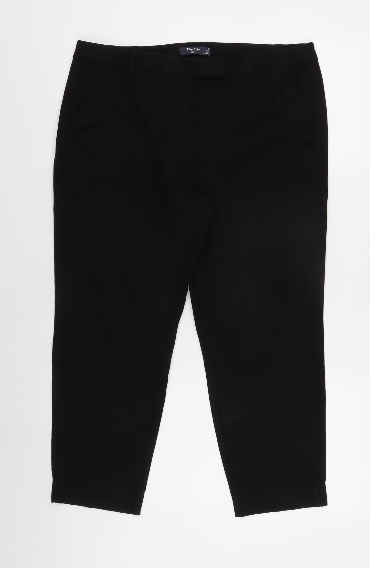 Marks and Spencer Women's Black Slim Trousers Size 16