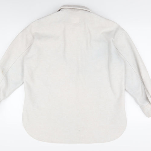 H&M Women's White Mid-Length Jacket, Size S
