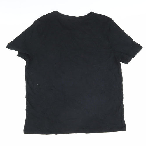 Marks and Spencer Women's Black Sequin T-Shirt, Size 12