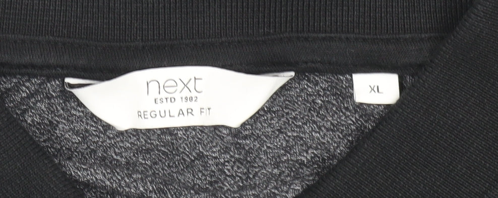 Next Men's Black XL Colourblock Polo Shirt