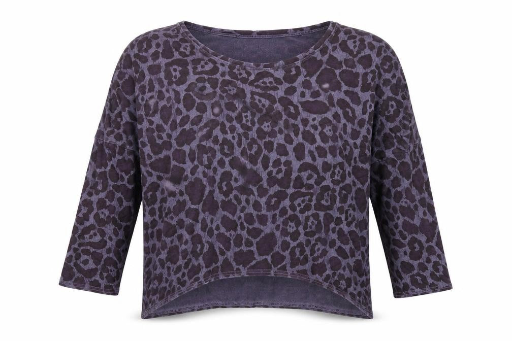 Front view of A Postcard from Brighton Women's Top, Purple, size 10, 3/4 Sleeve