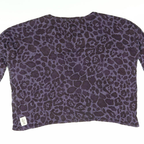 A Postcard from Brighton Women's Top, Purple, Size 10, 3/4 Sleeve