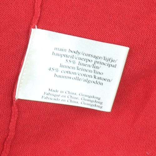 Laura Ashley Women's Red Wrap Jumper, Size 14, Long Sleeve