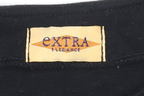 EXTRA Women's Black Embroidered T-Shirt Size 20