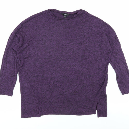 Capsule Women's Purple Knit Top, L, Casual, Autumn
