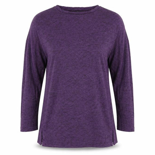 Capsule Women's Purple Knit Top, L, Casual, Autumn