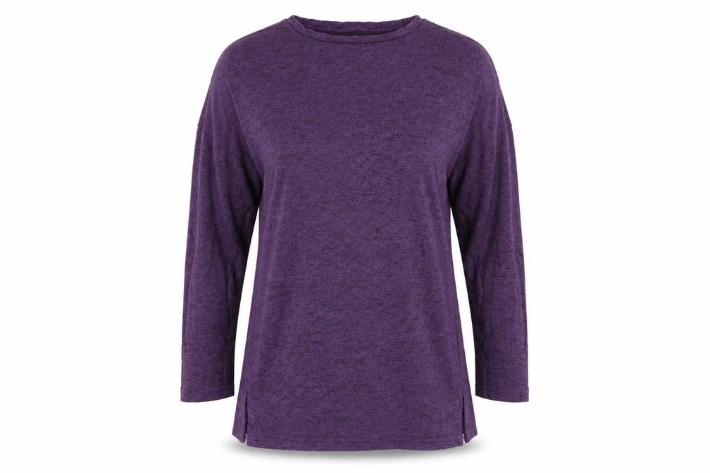 Capsule Women's Purple Knit Top, L, Casual, Autumn