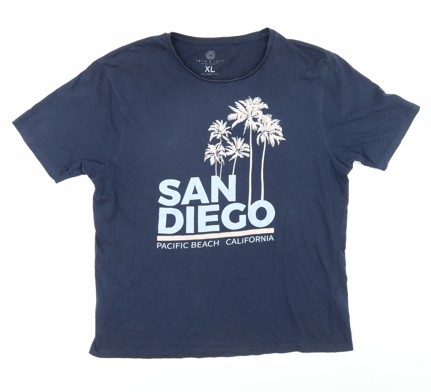 Smith & Jones Men's Blue XL Beach Graphic T-Shirt
