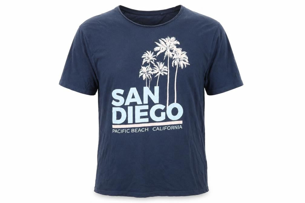 Smith & Jones Men's Blue XL Beach Graphic T-Shirt