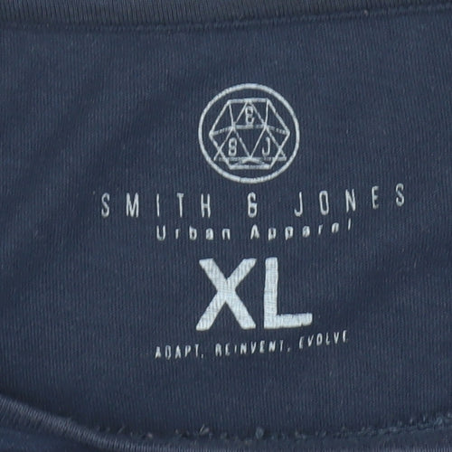 Smith & Jones Men's Blue XL Beach Graphic T-Shirt