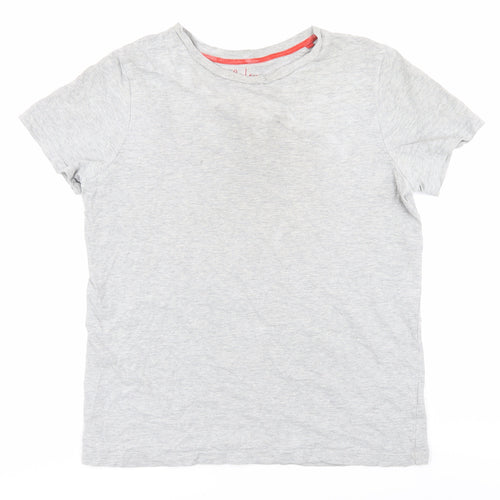 Boden Grey Teen T-Shirt, Size L, Basic Style, Crew Neck