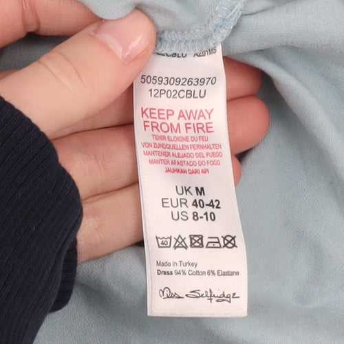 Miss Selfridge Women's Blue Long Sleeve Jersey Top
