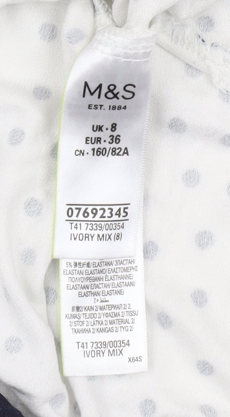Marks and Spencer Women's Ivory Tunic Blouse Size 8