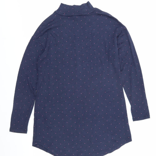 Marks and Spencer Women's Blue Mock Neck Dress Size 8