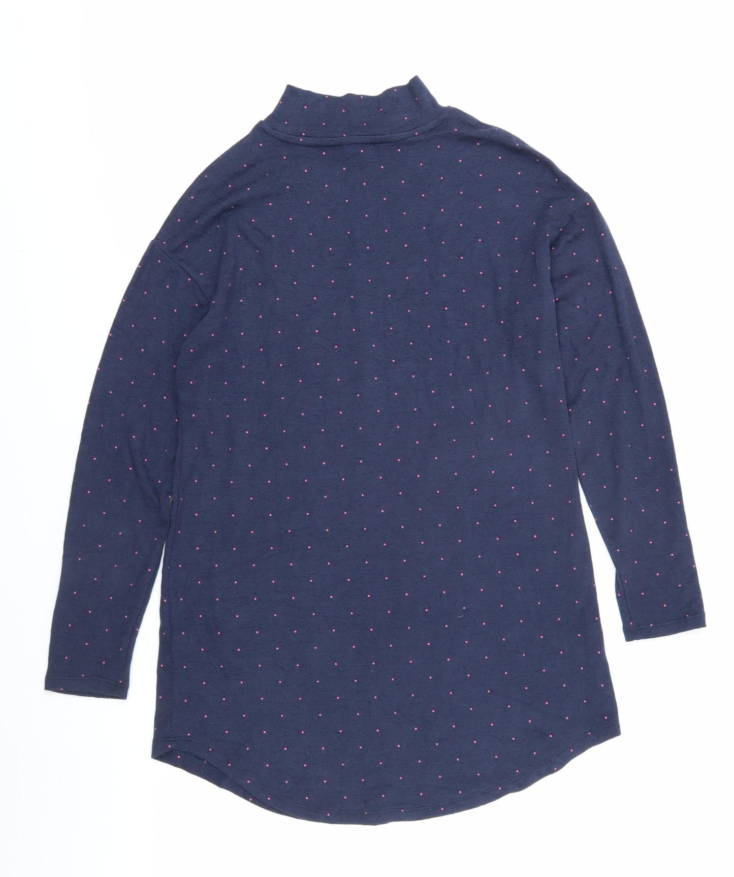 Marks and Spencer Women's Blue Mock Neck Dress Size 8
