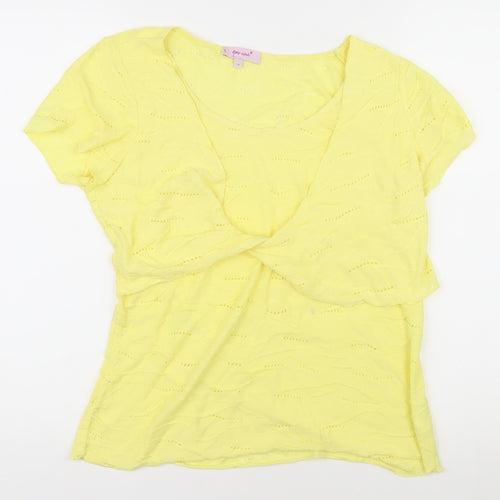 Marks and Spencer Women's Yellow T-Shirt Size 14