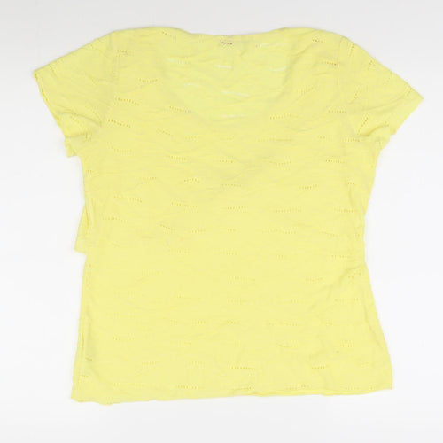 Marks and Spencer Women's Yellow T-Shirt Size 14