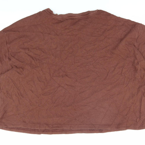Wednesday's Girl Women Brown Relaxed Basic T-Shirt