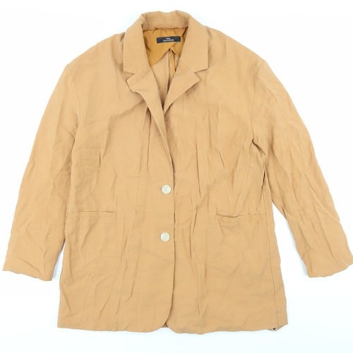 Next Women's Beige Blazer Size 10 Collared Classic