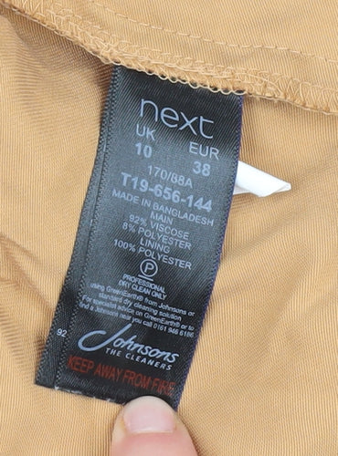 Next Women's Beige Blazer Size 10 Collared Classic