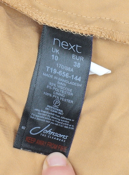 Next Women's Beige Blazer Size 10 Collared Classic