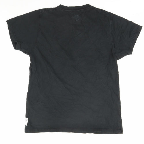 Supremebeing Mens Black Crew Neck T-Shirt M Logo
