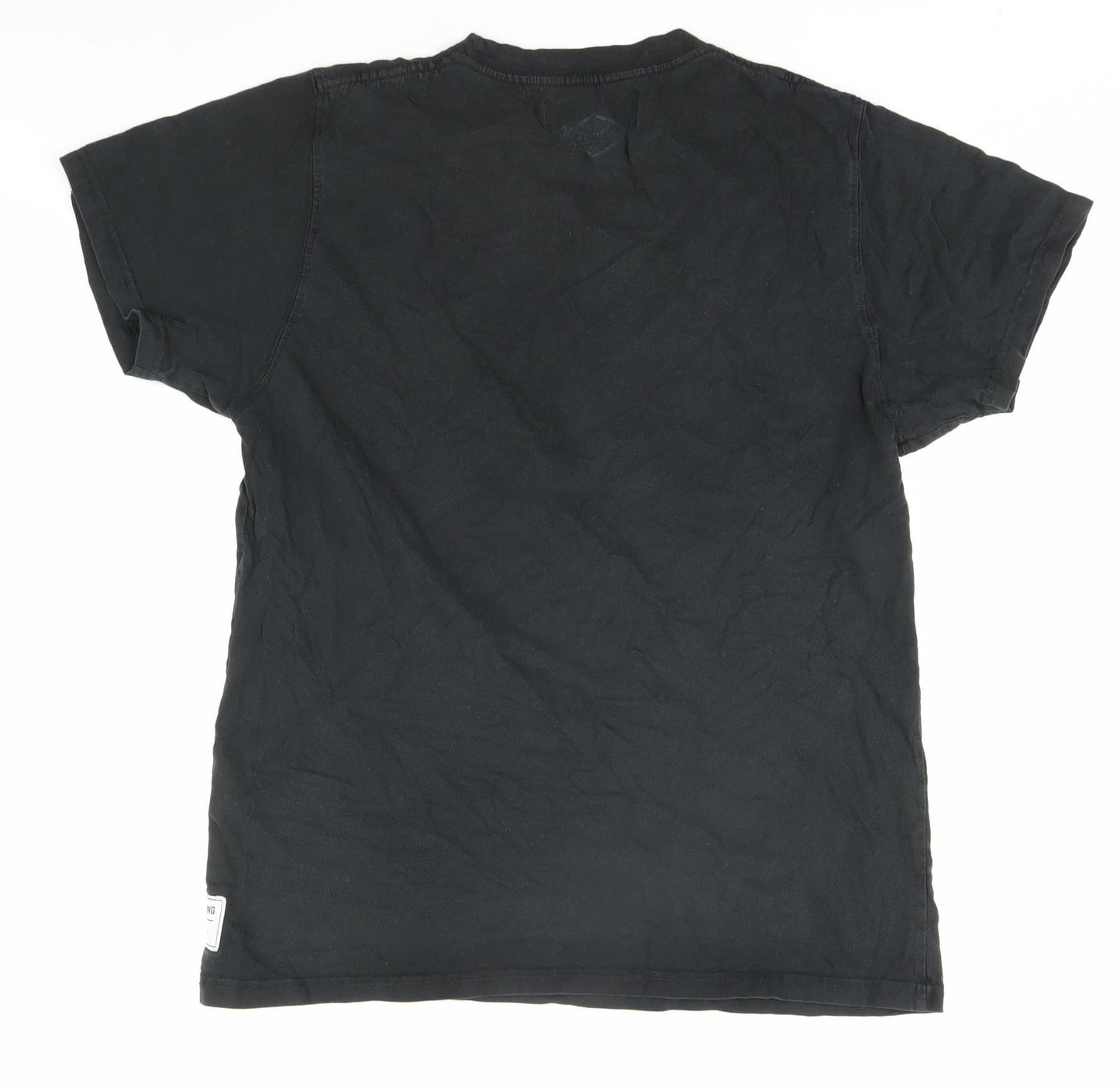 Supremebeing Mens Black Crew Neck T-Shirt M Logo