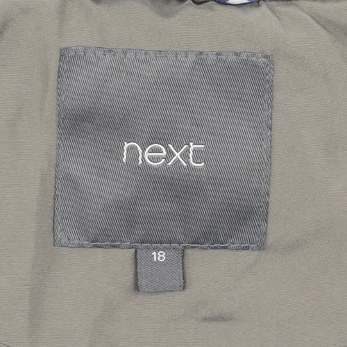 Next Women's Blue Hooded Polka Dot Rain Coat Size 18