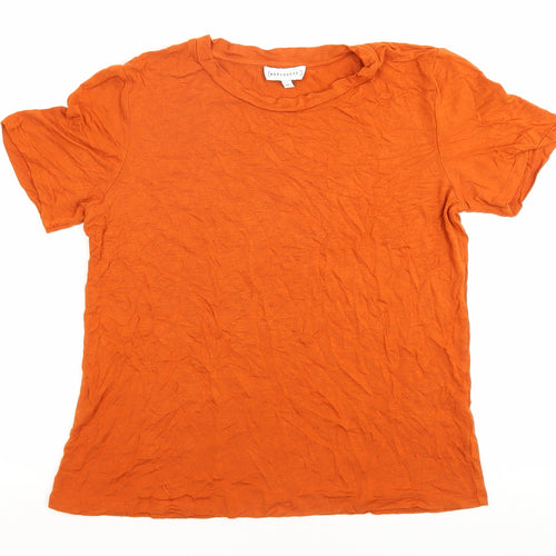 Warehouse Women's Orange Basic T-Shirt Size 10